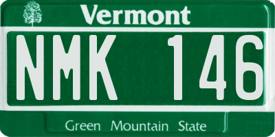 VT license plate NMK146