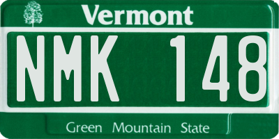 VT license plate NMK148