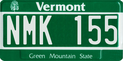 VT license plate NMK155