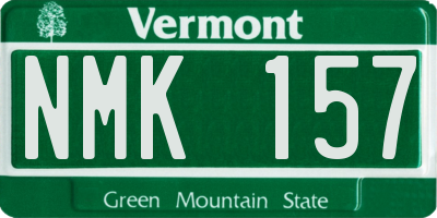 VT license plate NMK157