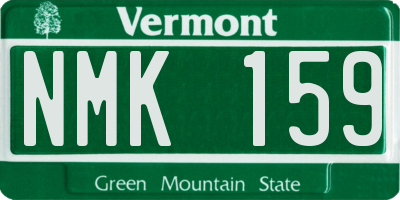 VT license plate NMK159