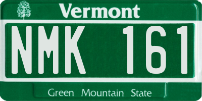 VT license plate NMK161