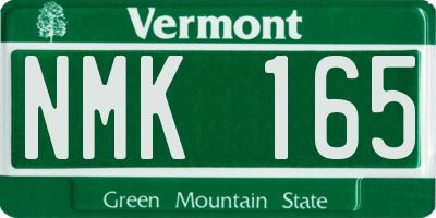 VT license plate NMK165