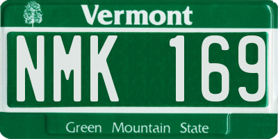 VT license plate NMK169