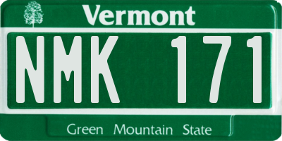 VT license plate NMK171