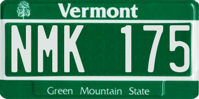 VT license plate NMK175