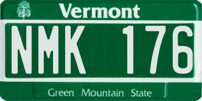VT license plate NMK176