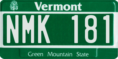 VT license plate NMK181