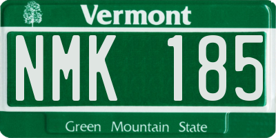 VT license plate NMK185