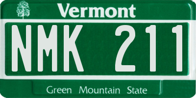 VT license plate NMK211