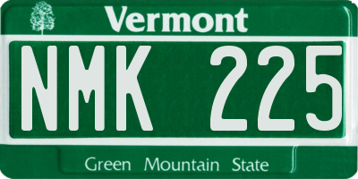 VT license plate NMK225