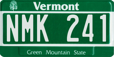 VT license plate NMK241