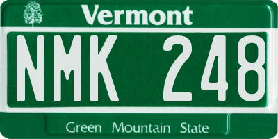 VT license plate NMK248