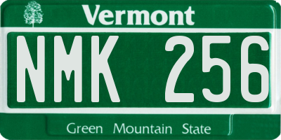 VT license plate NMK256