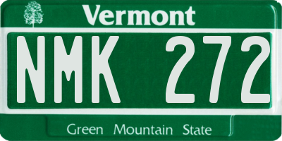 VT license plate NMK272