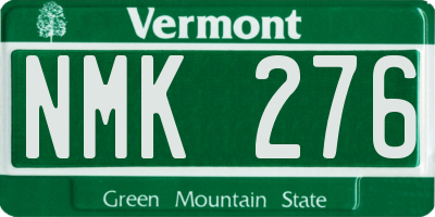 VT license plate NMK276