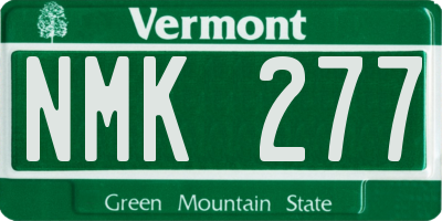 VT license plate NMK277