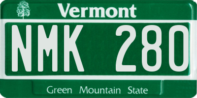 VT license plate NMK280