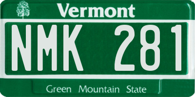 VT license plate NMK281
