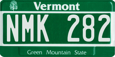 VT license plate NMK282