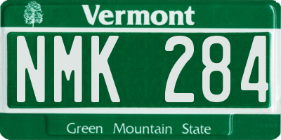 VT license plate NMK284
