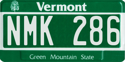 VT license plate NMK286