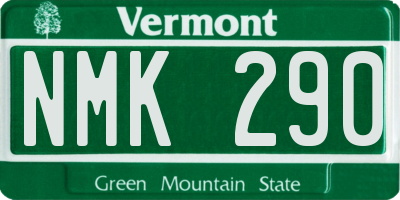 VT license plate NMK290