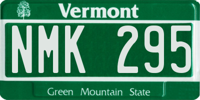 VT license plate NMK295