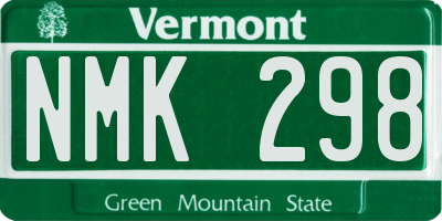 VT license plate NMK298