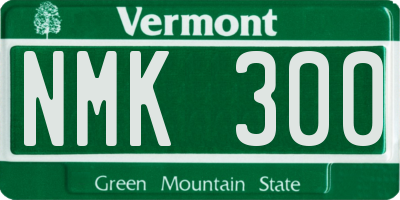 VT license plate NMK300