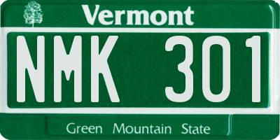 VT license plate NMK301