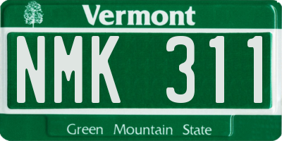 VT license plate NMK311