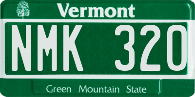 VT license plate NMK320