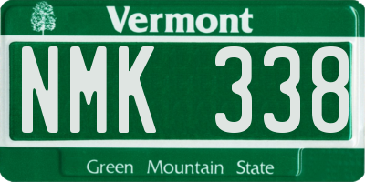 VT license plate NMK338