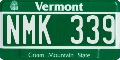 VT license plate NMK339