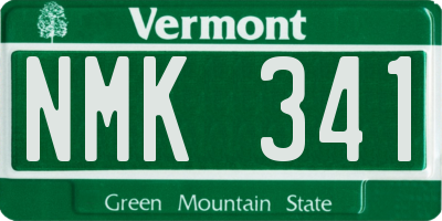 VT license plate NMK341