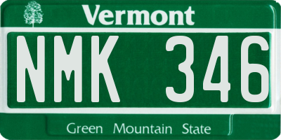 VT license plate NMK346