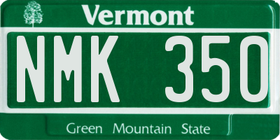 VT license plate NMK350