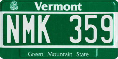VT license plate NMK359