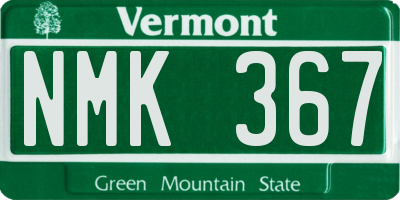 VT license plate NMK367
