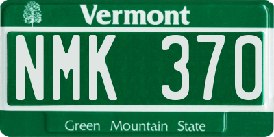 VT license plate NMK370