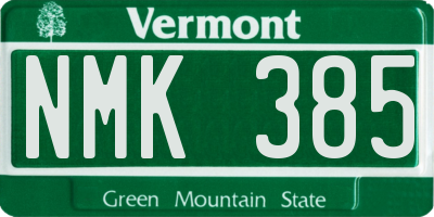 VT license plate NMK385