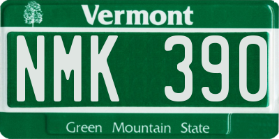 VT license plate NMK390