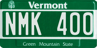 VT license plate NMK400