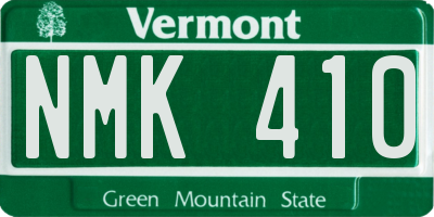 VT license plate NMK410