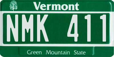 VT license plate NMK411