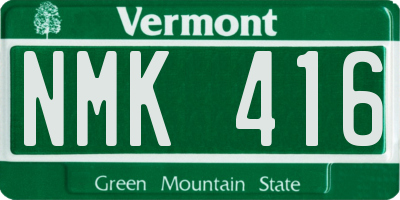 VT license plate NMK416