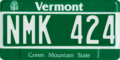 VT license plate NMK424