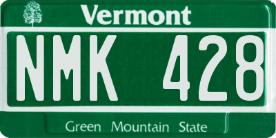 VT license plate NMK428