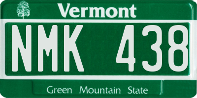 VT license plate NMK438